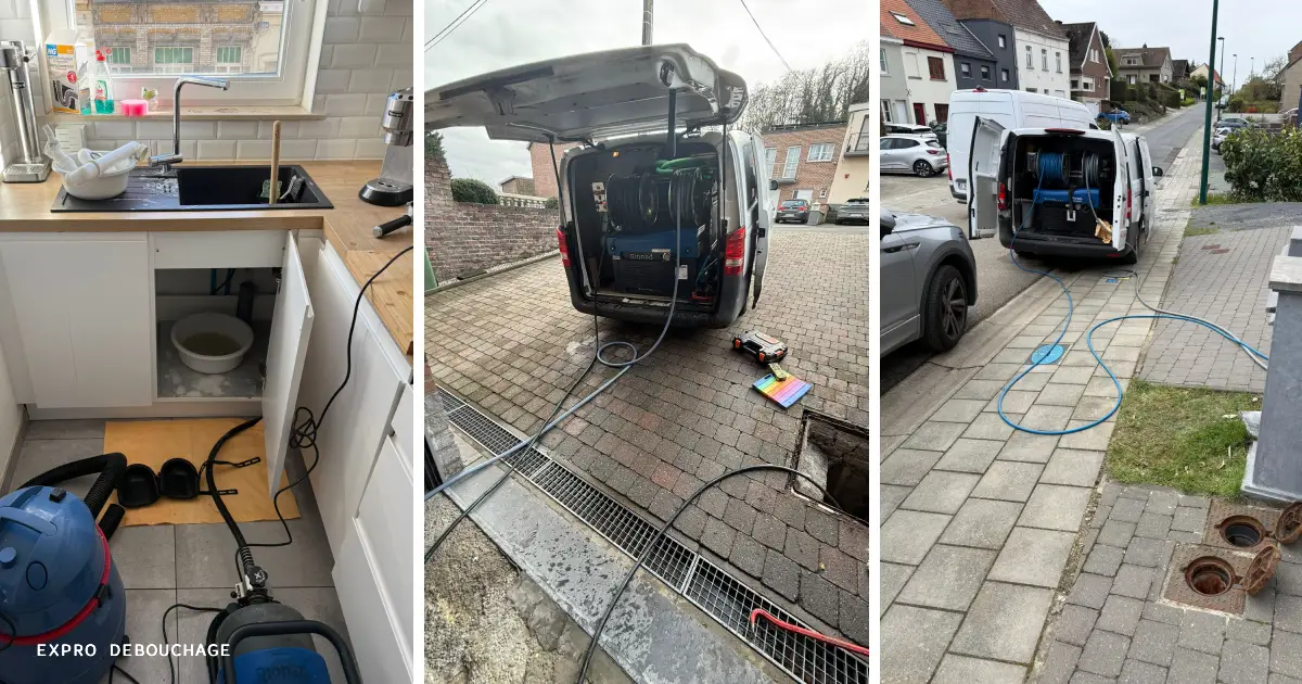 Technicien Expro Débouchage arrivant chez un client en Belgique